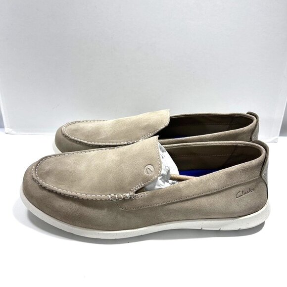 Clarks Flexway Daim‎ Sable Men's Loafers Shoes San Suede US 12W - No Box - Picture 4 of 12